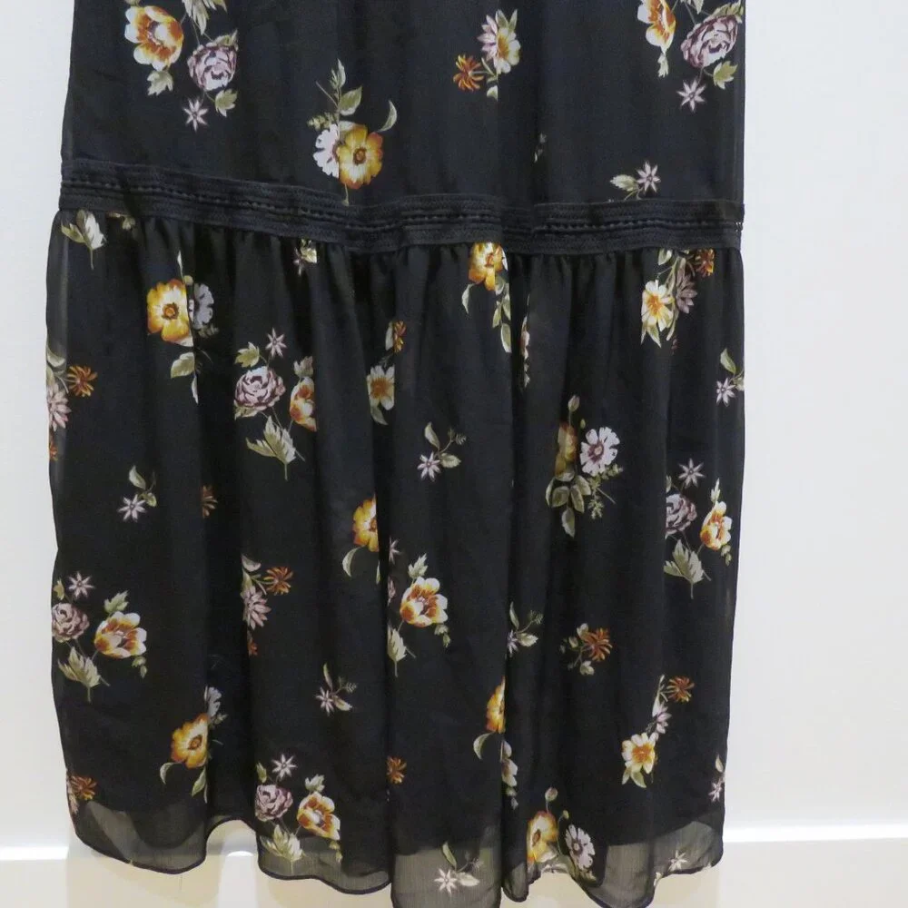 Abercrombie & Fitch Black Floral Maxi Dress